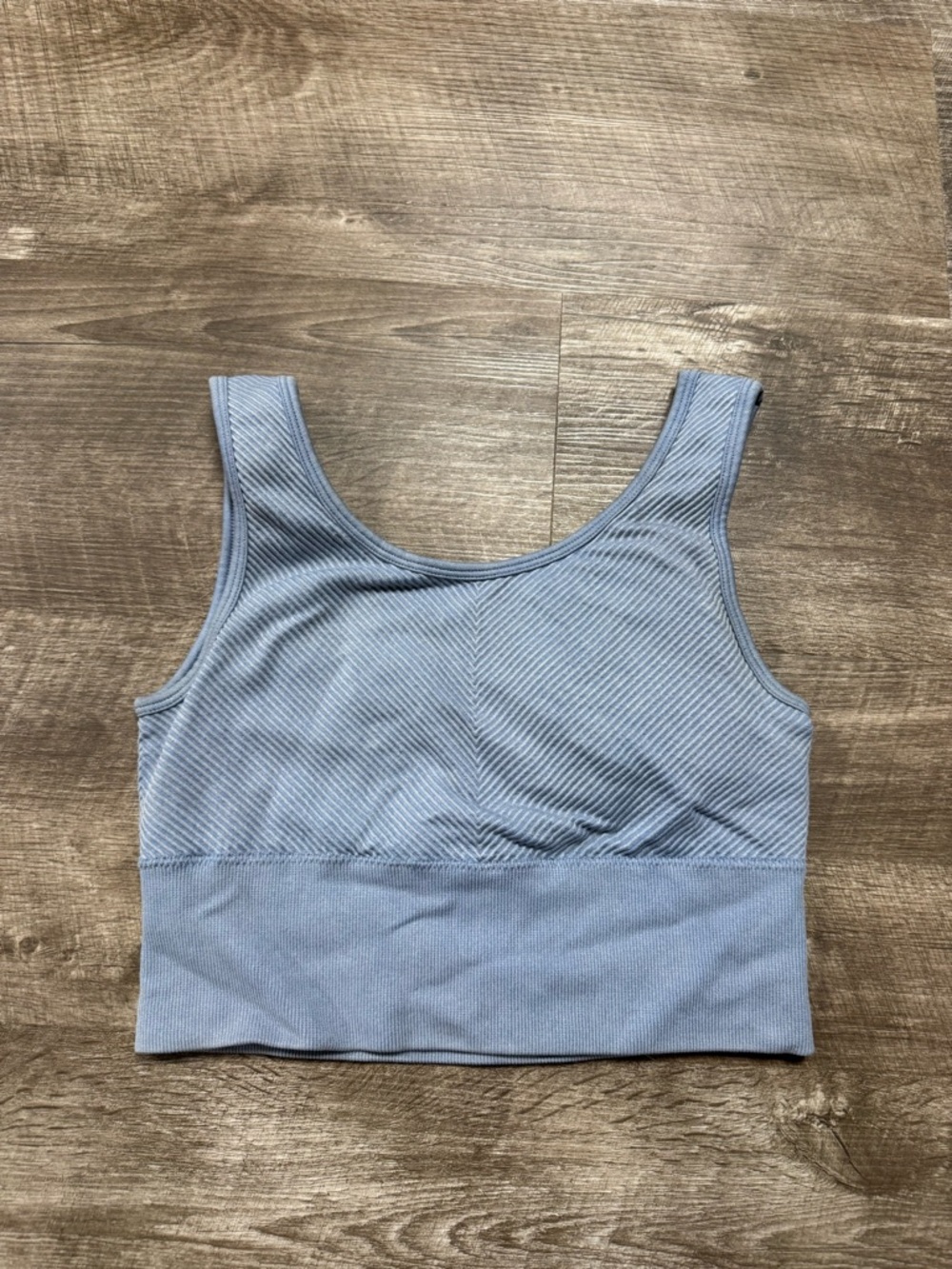Light Blue Seamless Scoop Neck Bralette